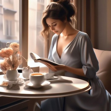 Девушка утро