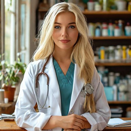 Blonde doctor