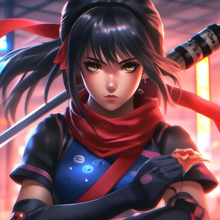 Девушка ниндзя аниме