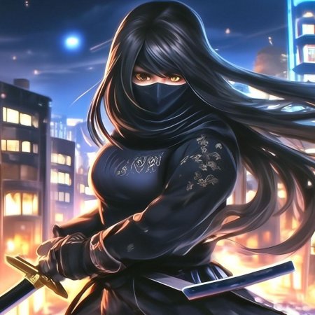 Девушка ниндзя арт