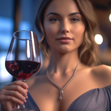 Девушка с вином