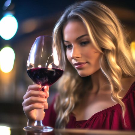 Девушка с вином