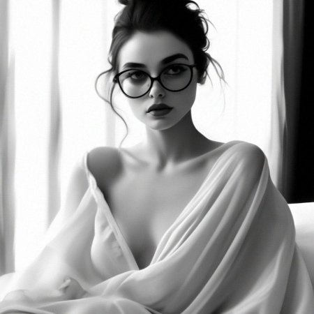 Девушка в прозрачной