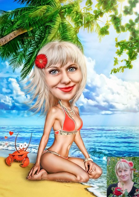 Шарж на море