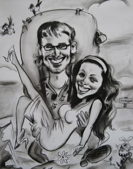 Шарж карандашом