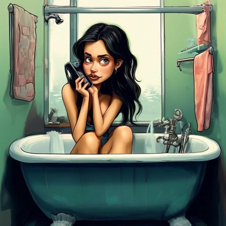 Карикатура девушка