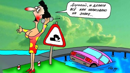 Карикатуры на женщин водителей