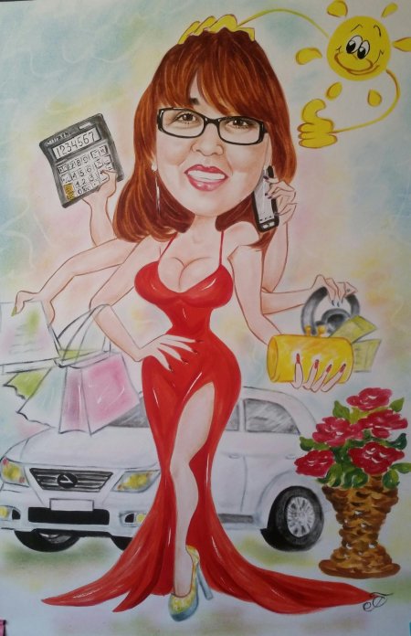 Шарж женщина