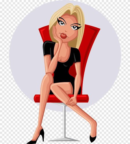 Женщина мультяшная