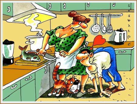 Муж и жена карикатура