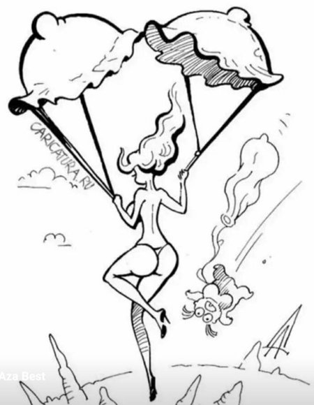 Парашют карикатура