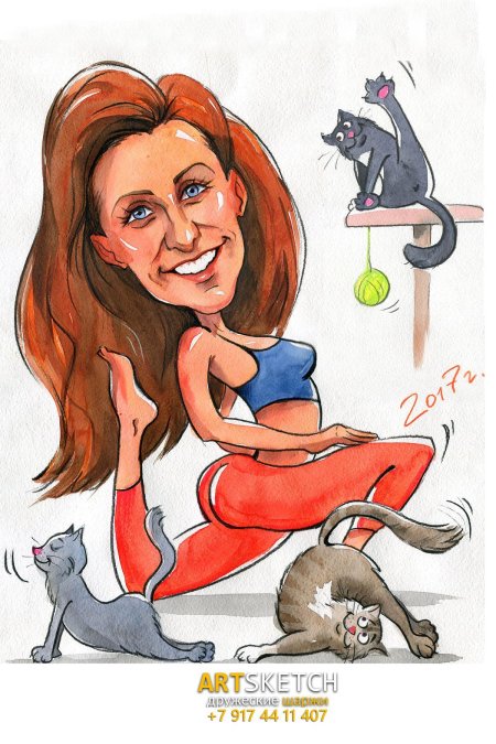 Шарж девушка
