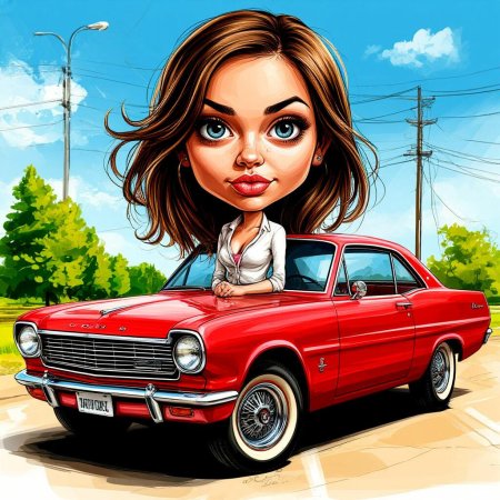 Шарж девушка