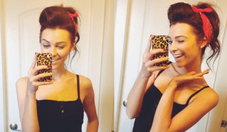 Прическа пин ап на длинные волосы