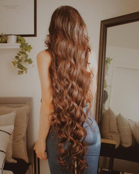 Кудри на длинные волосы