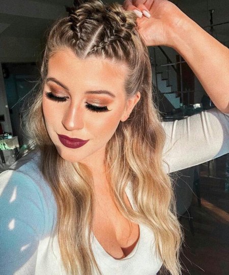 Макияж прическа