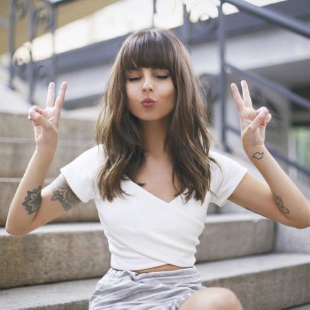 Стрижка с челкой