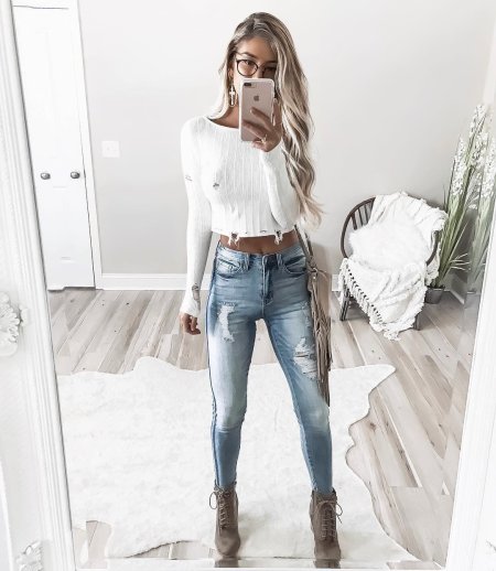 Галина Дубененко в джинсах 2019