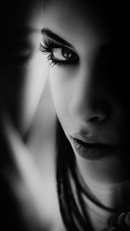 Black and white portrait