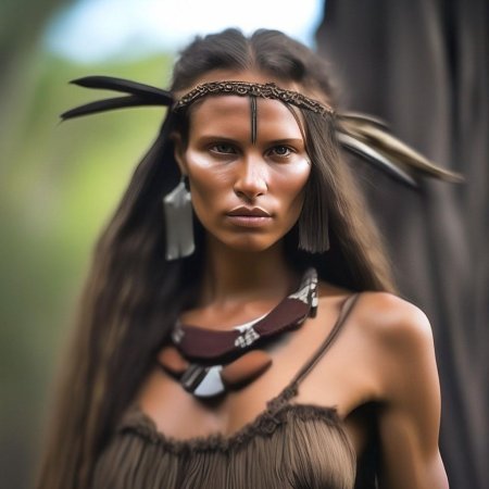 Красивая первобытная женщина