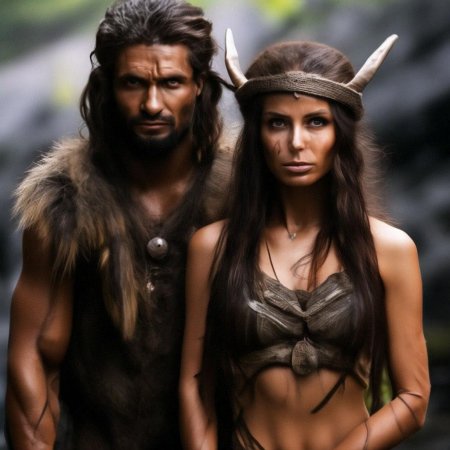 Красивая первобытная женщина