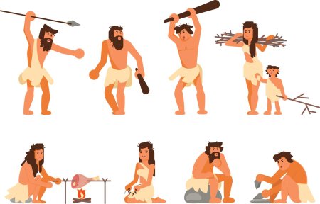 Первобытные люди вектор