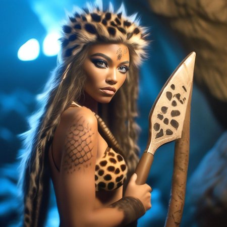 Девушка с леопардом