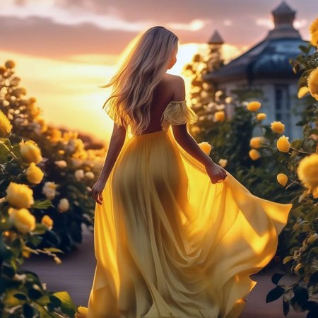 Девушка в красивом платье