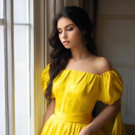 Желтое платье