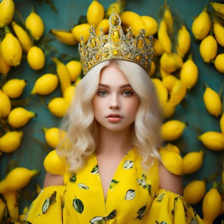 Блондинка в желтом платье