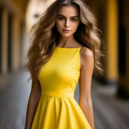 Красивая девушка в платье