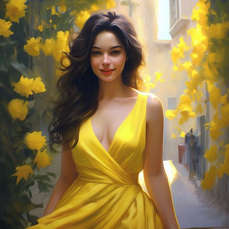 Девушка в желтом