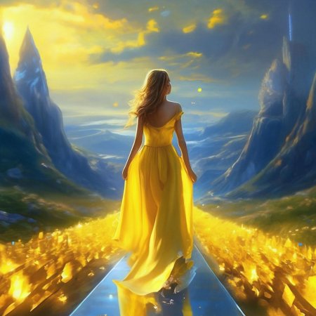 Девочка в желтом платье