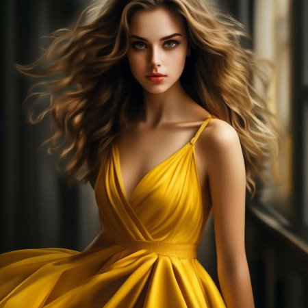 Желтое платье