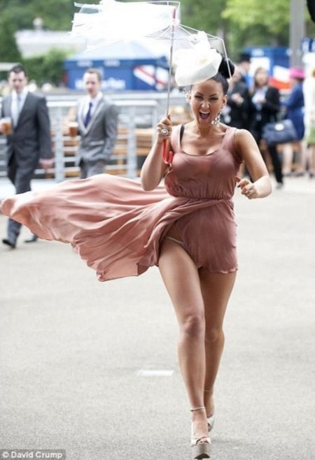 Элизабет Олсен ветер задрал платье