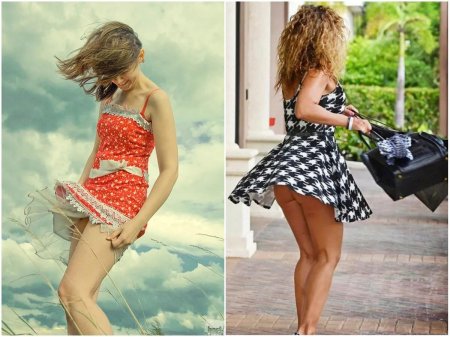 Короткое платье задралось