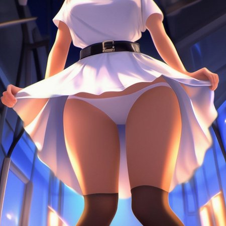 Короткая юбка аниме