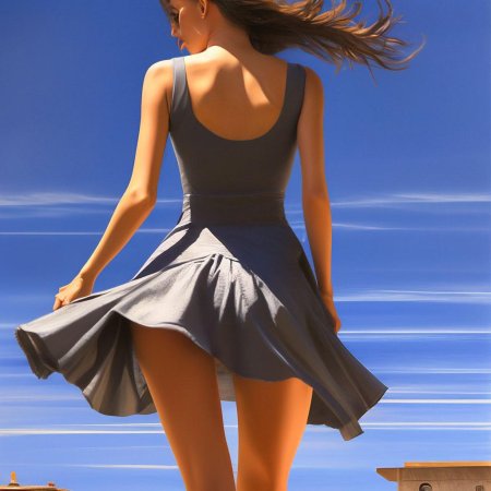 Девушка короткая юбка