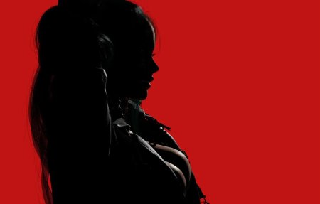 Девушка на темном фоне