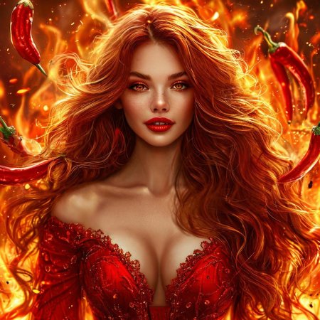 Девушка с красными волосами