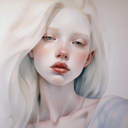 Девушка альбинос красивая