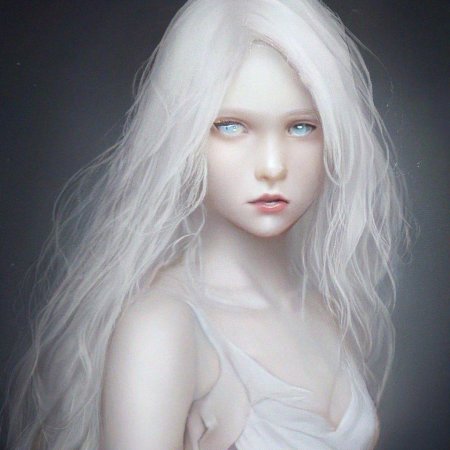 Девушка с белыми глазами