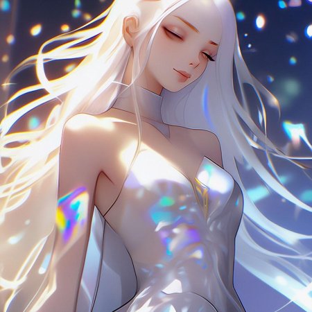 Девушка с белыми волосами