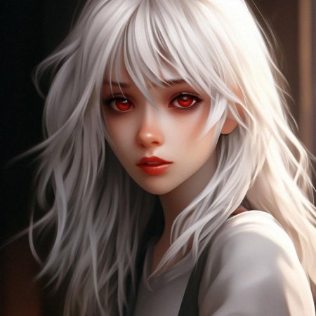 С белыми волосами