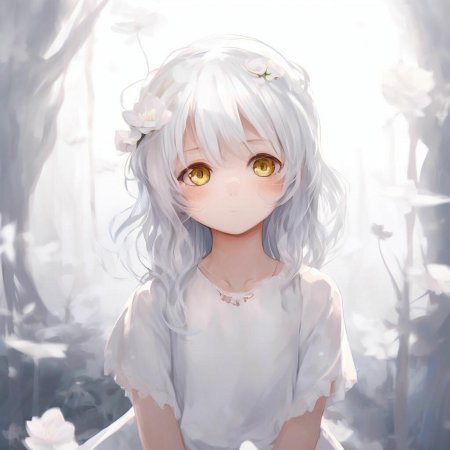 Аниме девочка белая