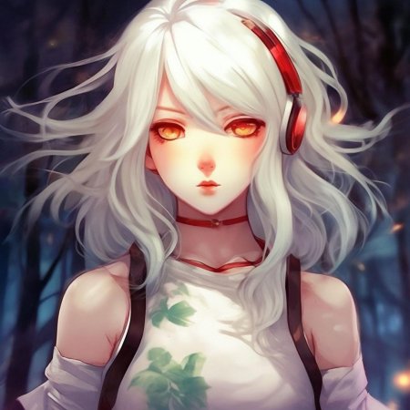 Девушка с белыми волосами