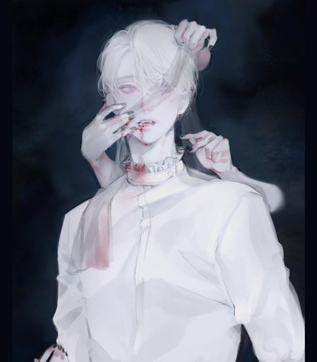 Мальчик альбинос арт Омега вампир