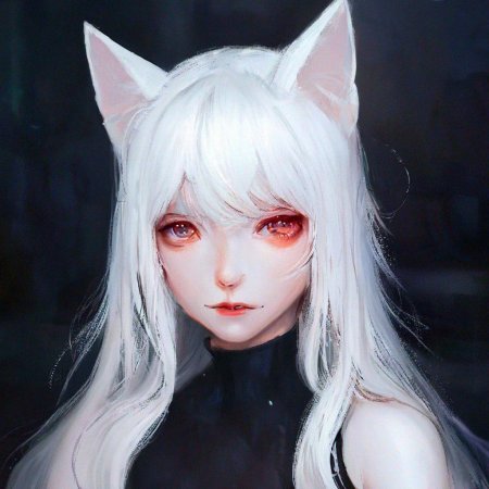 Кот альбинос с красными глазами