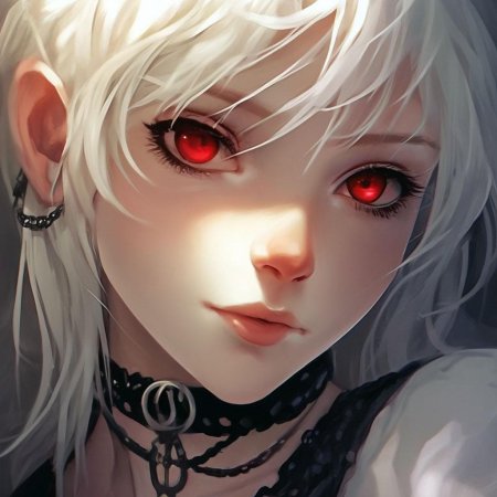 Девушка с красными глазами