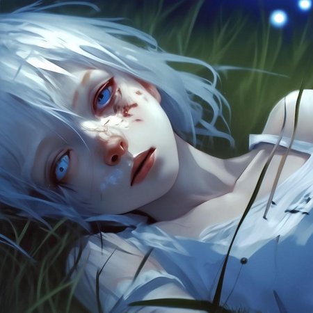 Голубые глаза аниме